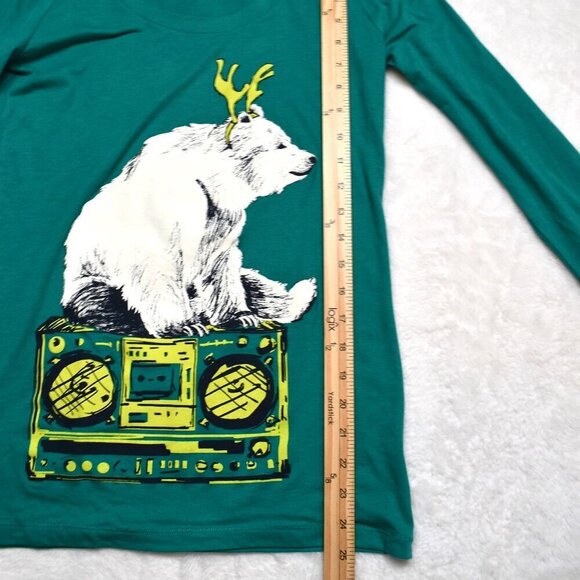 Arizona Polar Bear Graphic Long Sleeve Top Baselayer Sz M Christmas Holiday - Picture 9 of 11